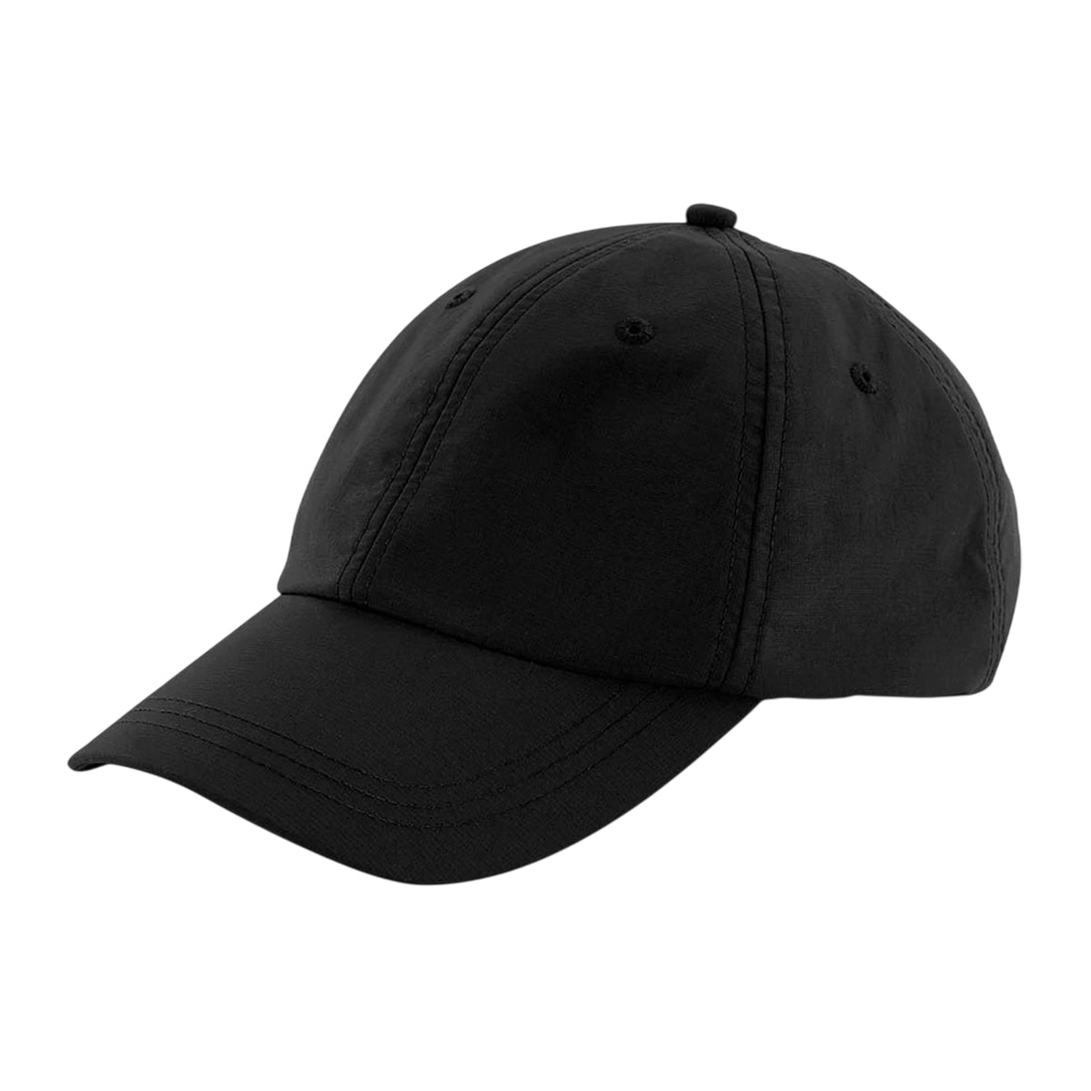 Black - Side - Beechfield Unisex Adult Outdoor 6 Panel Cap