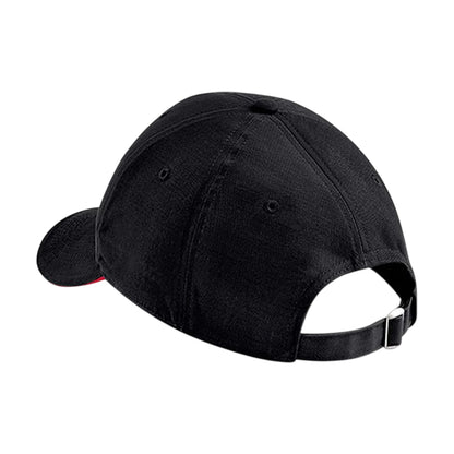 Black-Classic Red - Back - Beechfield Athleisure 6 Panel Cap