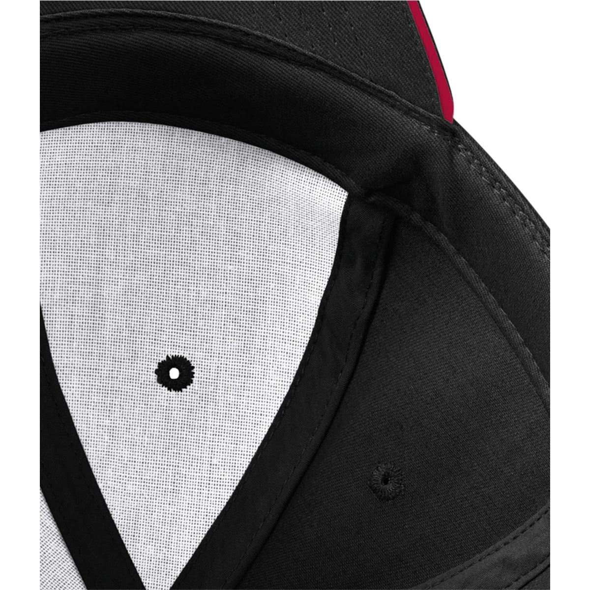 Black-Classic Red - Side - Beechfield Athleisure 6 Panel Cap