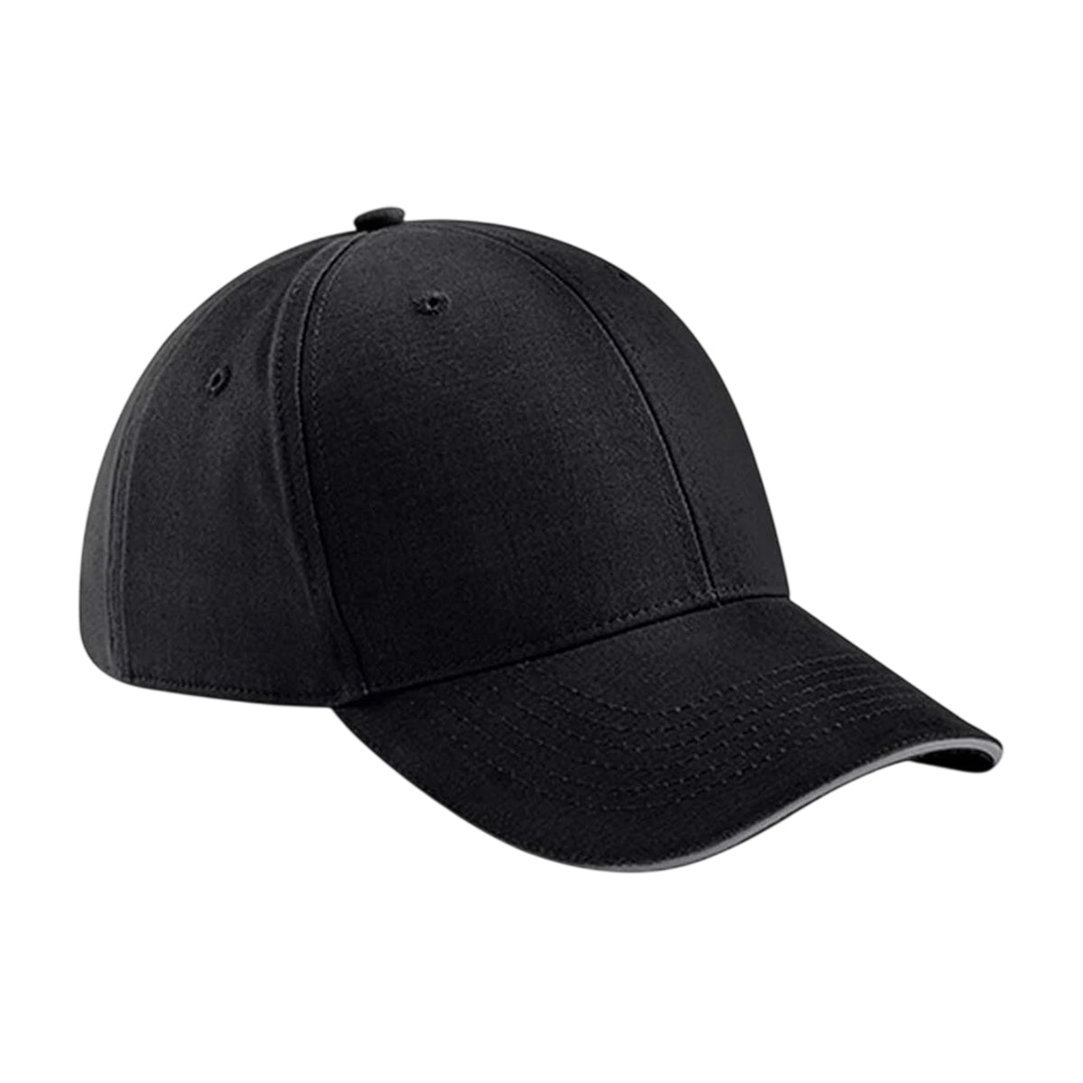 Black-Graphite Grey - Front - Beechfield Athleisure 6 Panel Cap