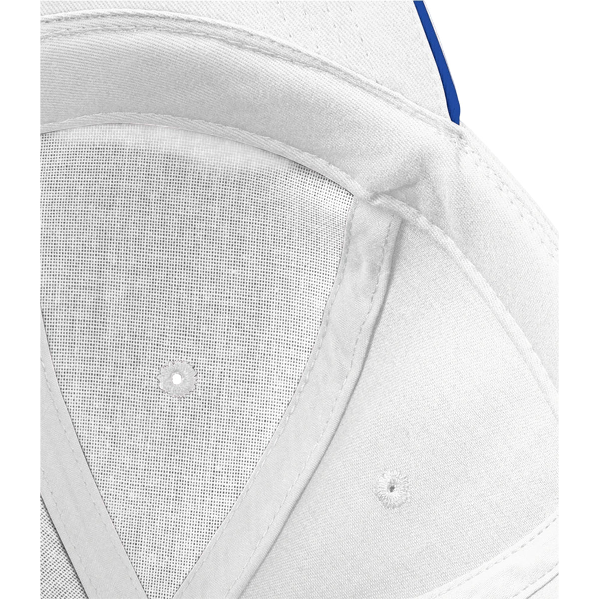 White-Bright Royal Blue - Side - Beechfield Athleisure 6 Panel Cap