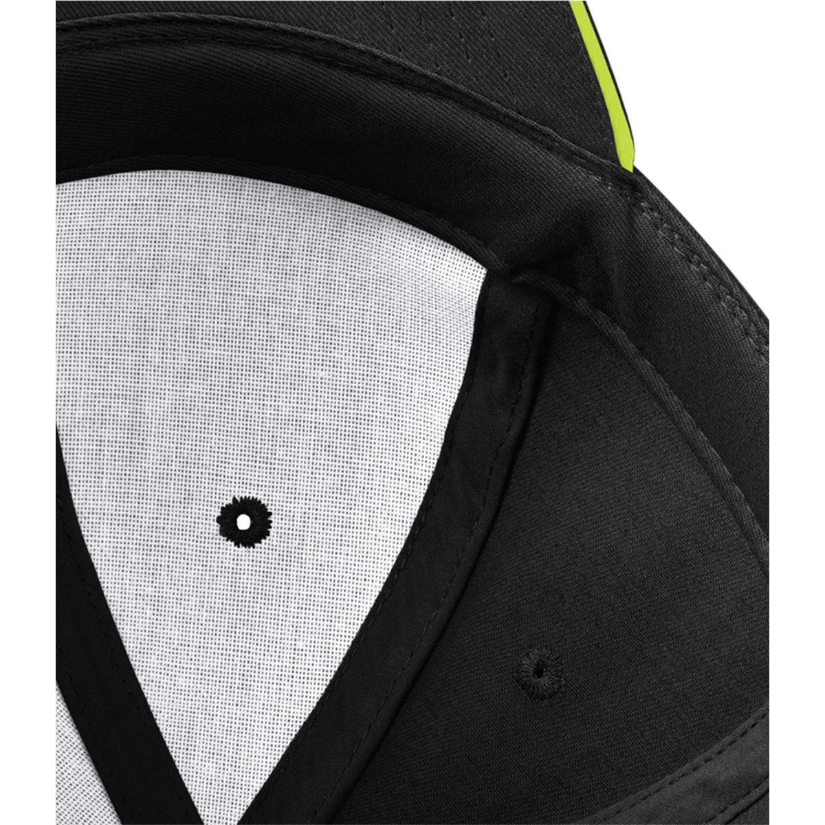 Black-Lime Green - Side - Beechfield Athleisure 6 Panel Cap
