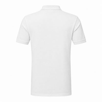 White - Back - TriDri Mens Textured Recycled Textured Short-Sleeved Polo Shirt