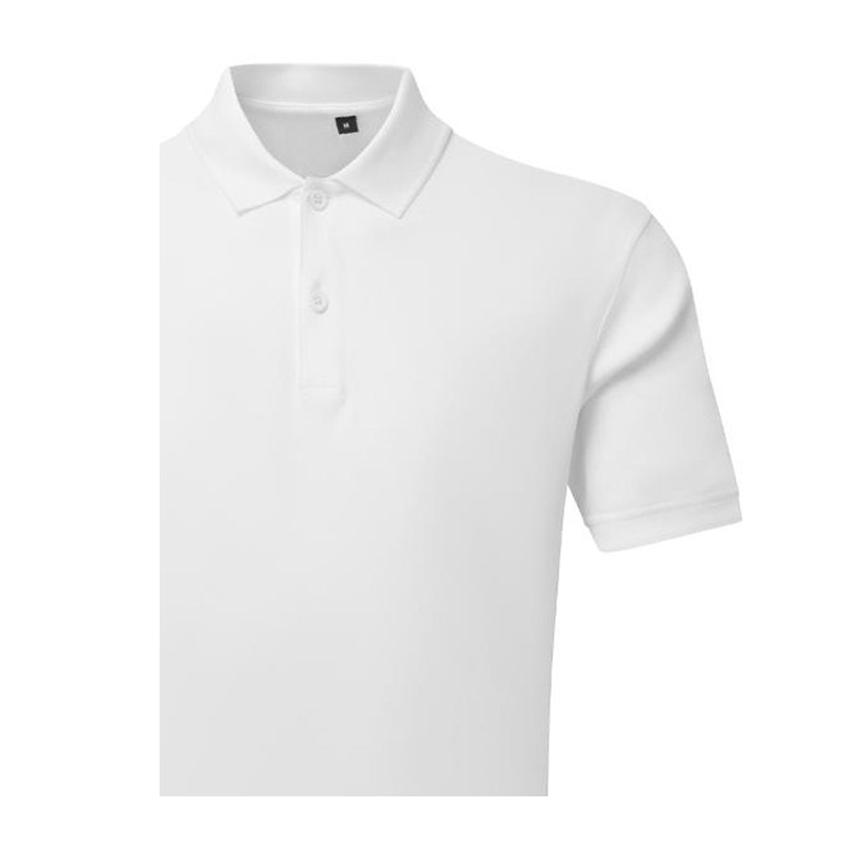 White - Side - TriDri Mens Textured Recycled Textured Short-Sleeved Polo Shirt