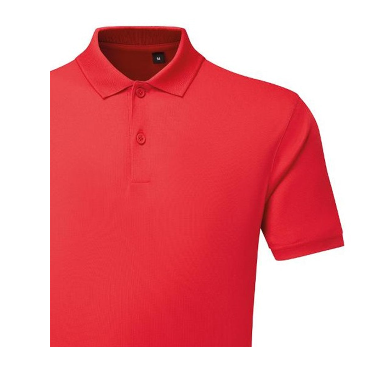Fire Red - Side - TriDri Mens Textured Recycled Textured Short-Sleeved Polo Shirt