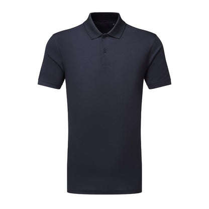 French Navy - Front - TriDri Mens Textured Recycled Textured Short-Sleeved Polo Shirt