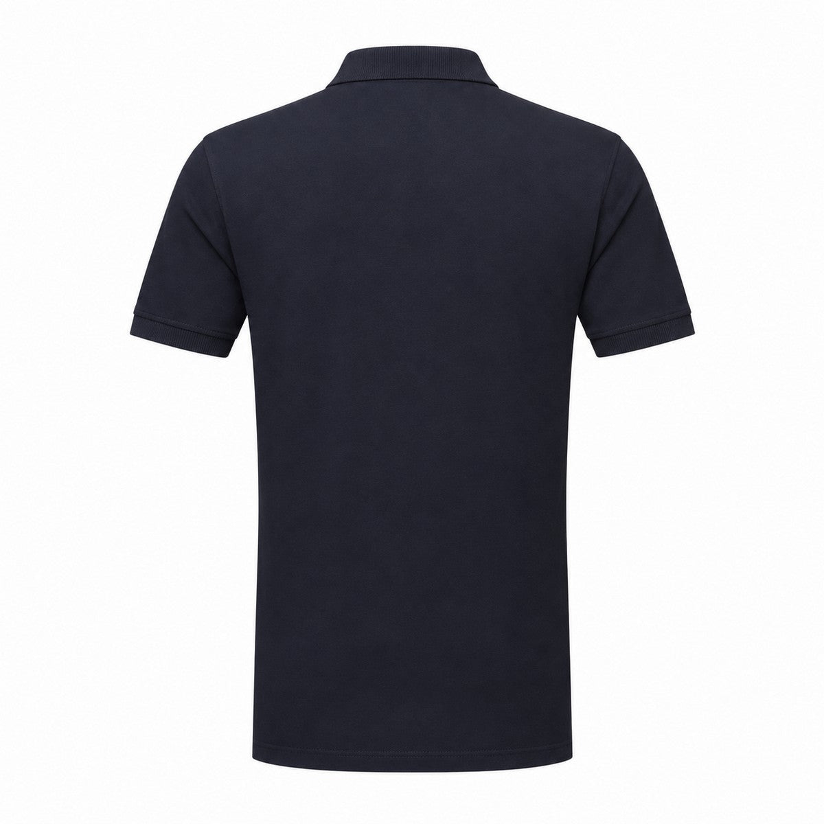 French Navy - Back - TriDri Mens Textured Recycled Textured Short-Sleeved Polo Shirt