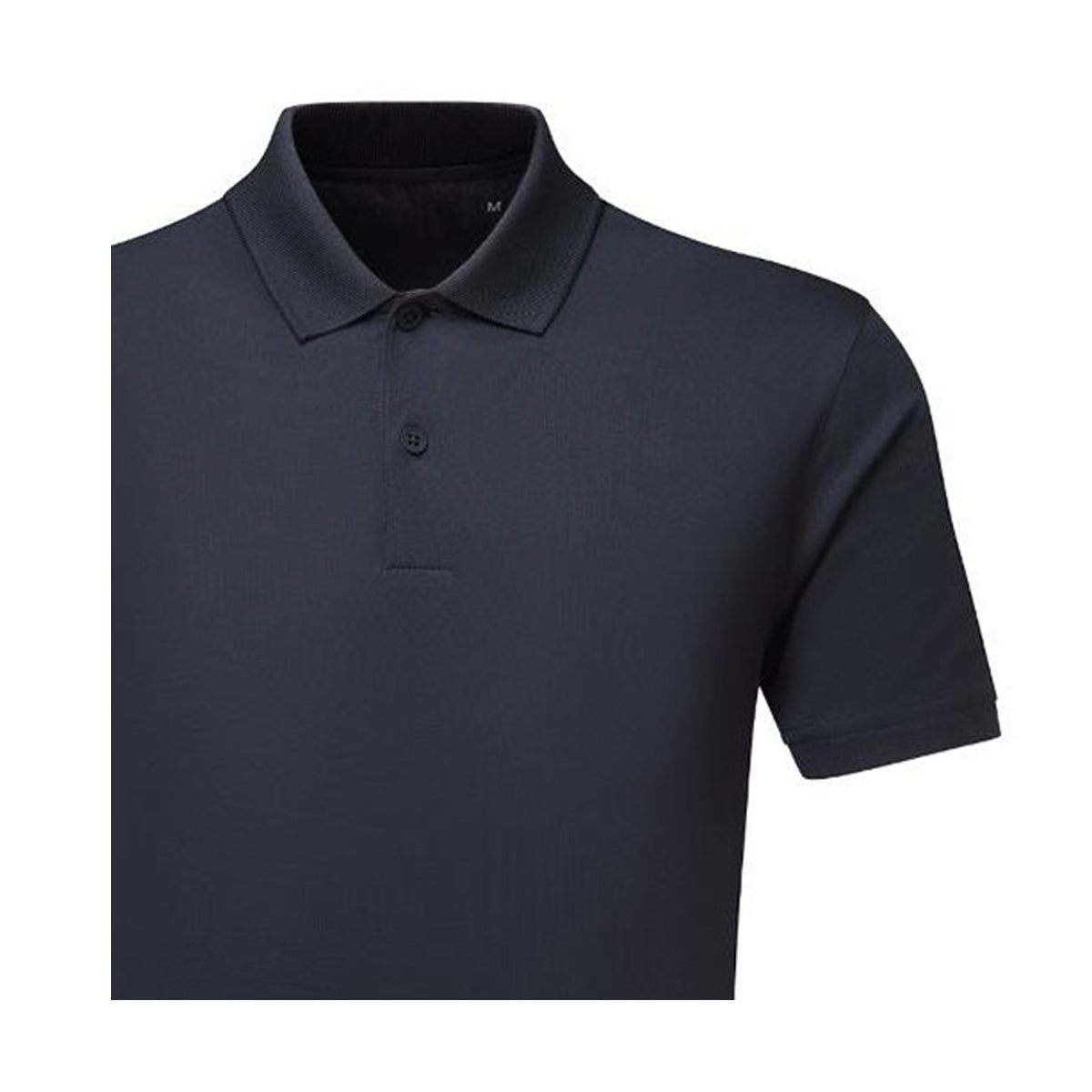 French Navy - Side - TriDri Mens Textured Recycled Textured Short-Sleeved Polo Shirt