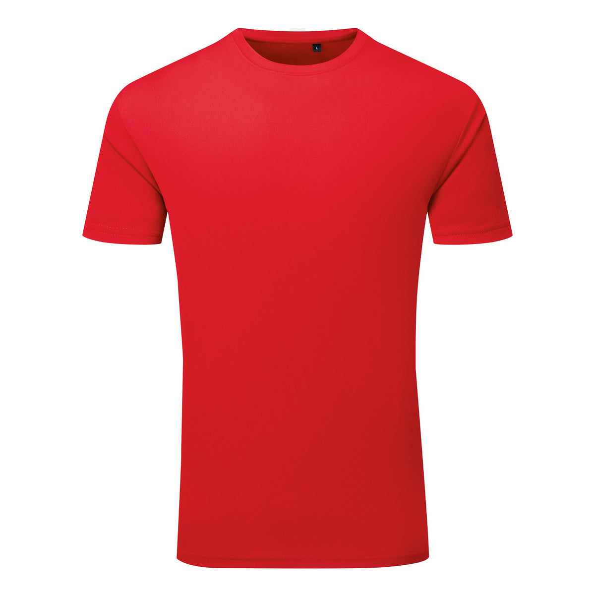 Fire Red - Front - TriDri Mens Textured Recycled T-Shirt