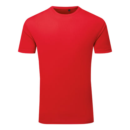 Fire Red - Front - TriDri Mens Textured Recycled T-Shirt