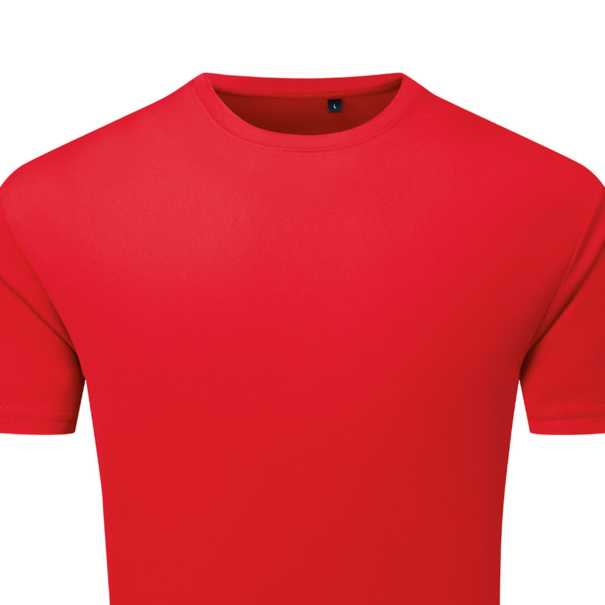 Fire Red - Back - TriDri Mens Textured Recycled T-Shirt