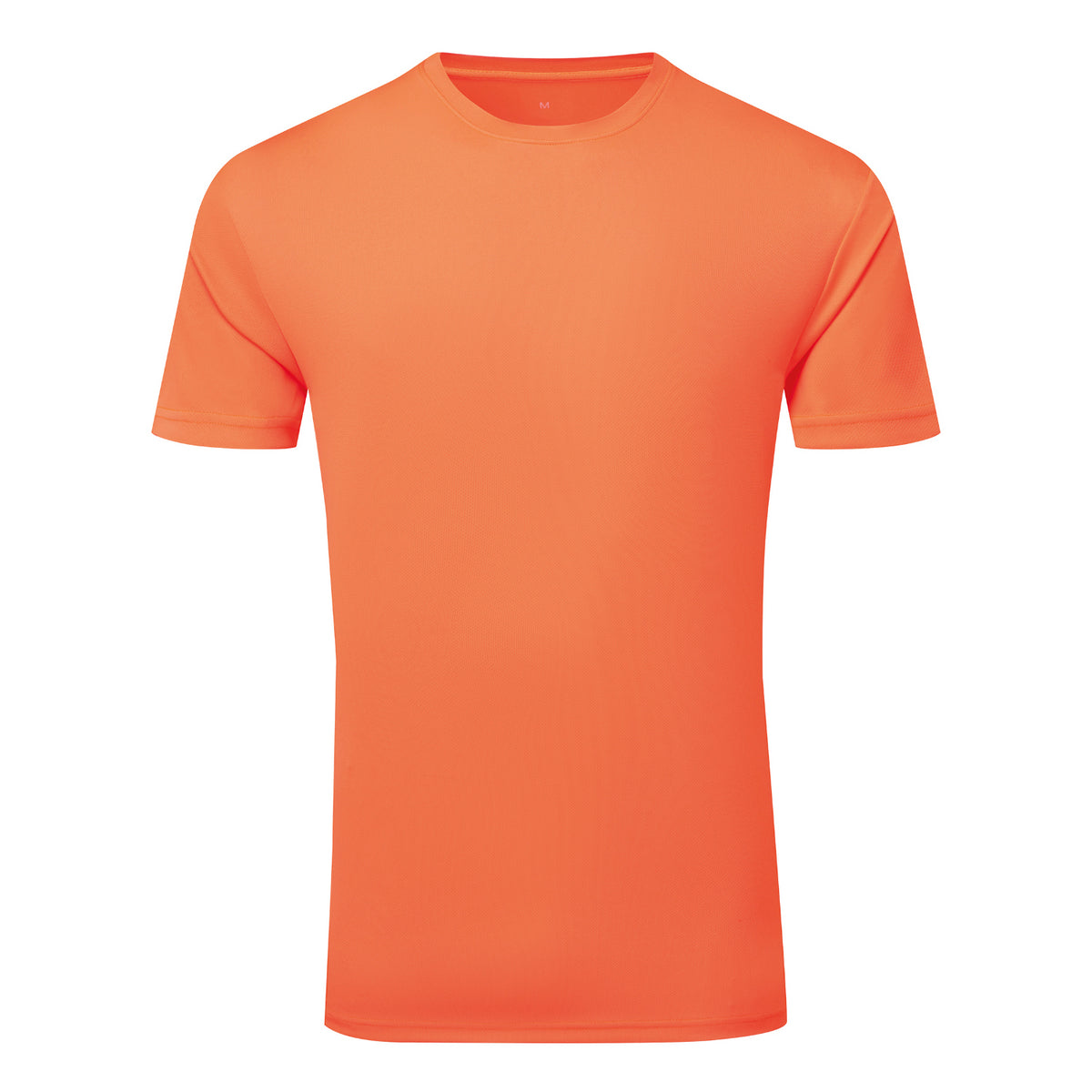 Lightning Orange - Front - TriDri Mens Textured Recycled T-Shirt