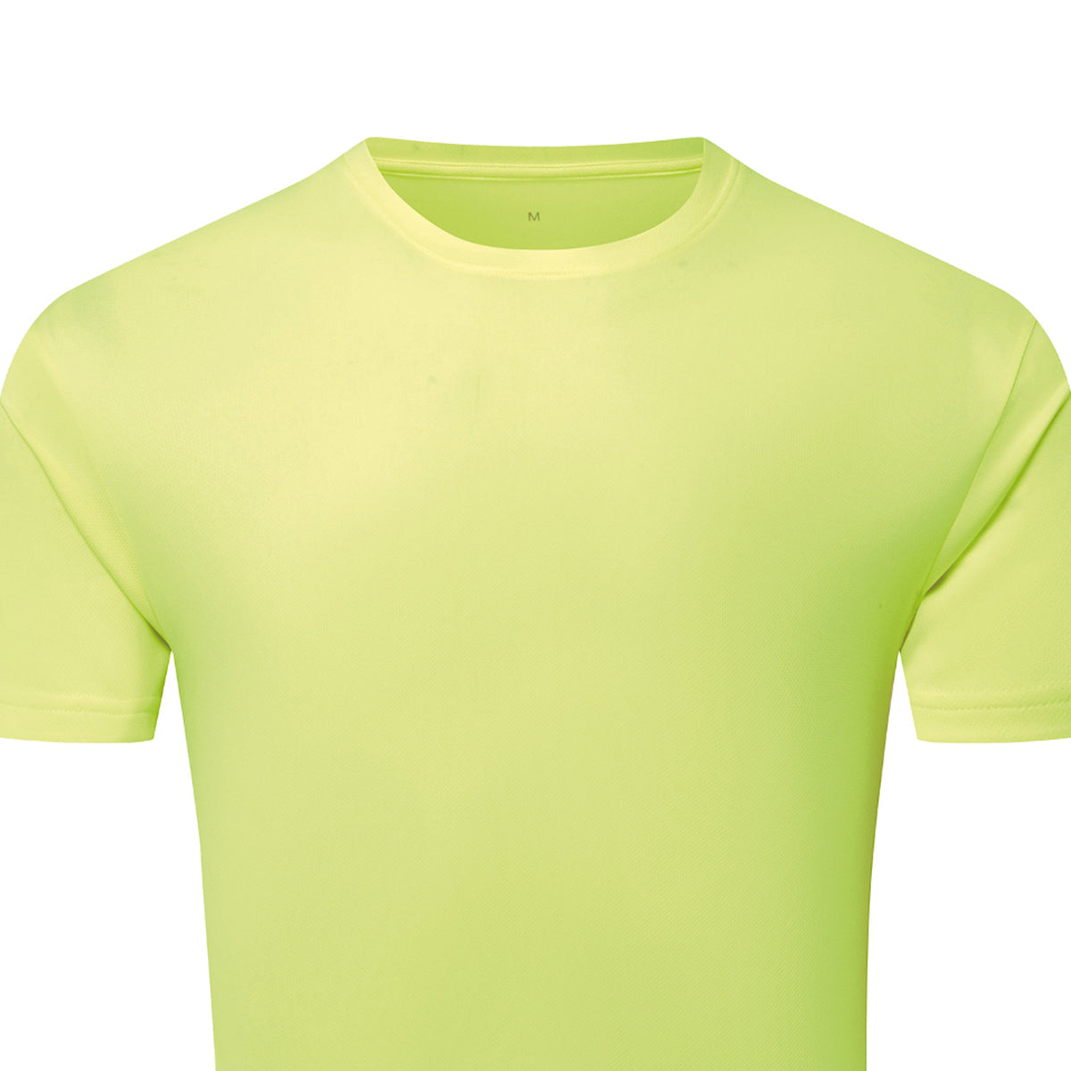 Lightning Yellow - Back - TriDri Mens Textured Recycled T-Shirt
