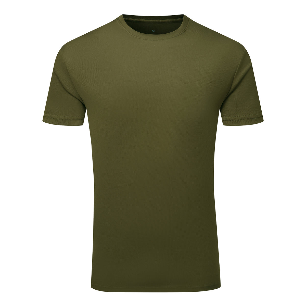 Olive - Front - TriDri Mens Textured Recycled T-Shirt