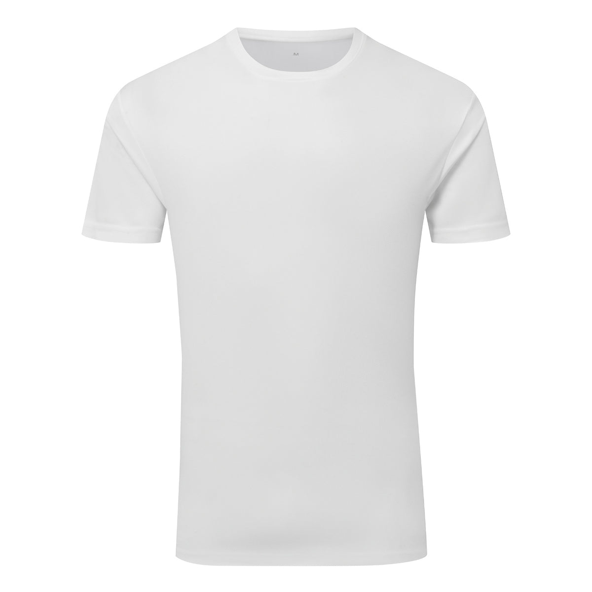 White - Front - TriDri Mens Textured Recycled T-Shirt
