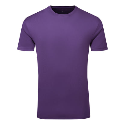 Bright Purple - Front - TriDri Mens Textured Recycled T-Shirt