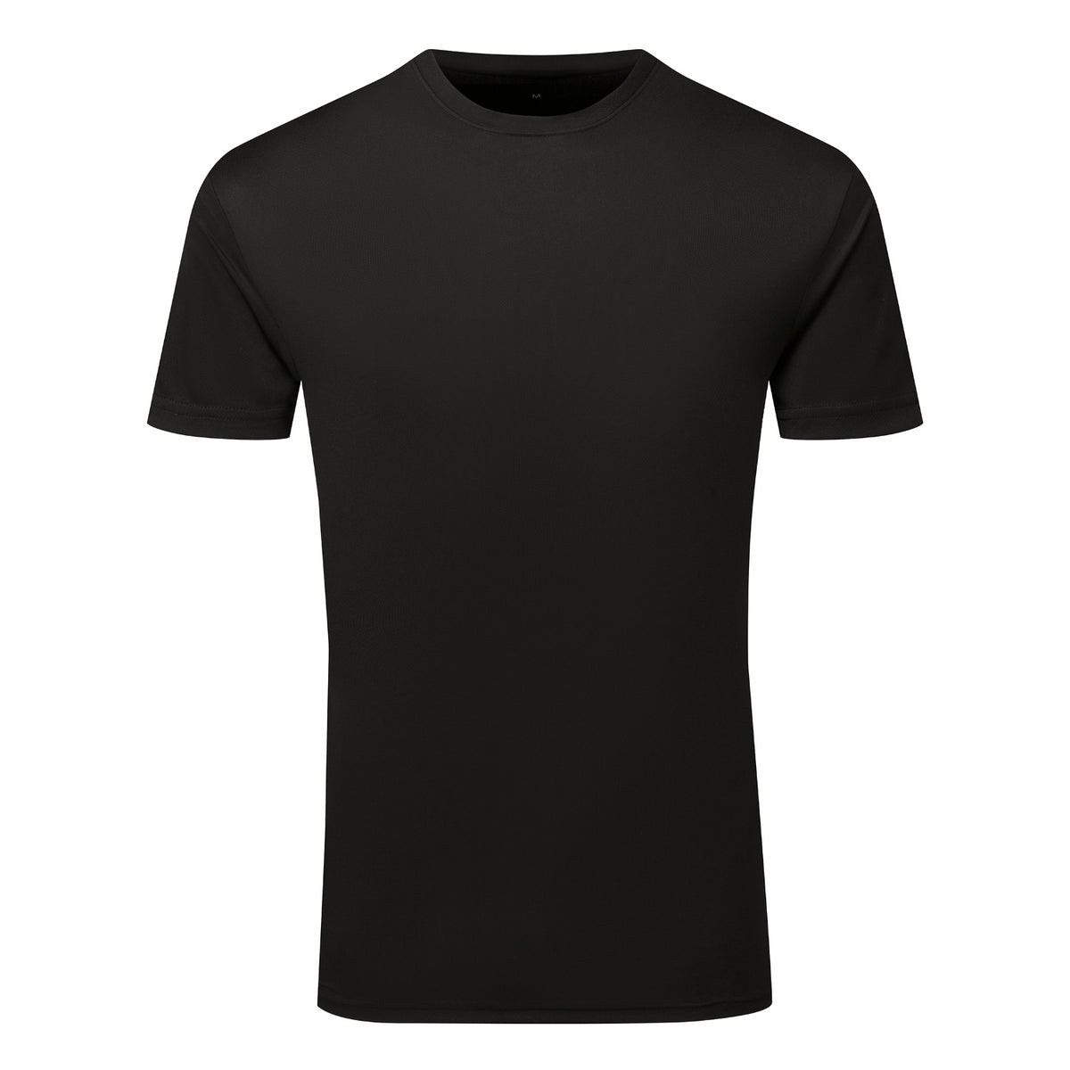 Black - Front - TriDri Mens Textured Recycled T-Shirt