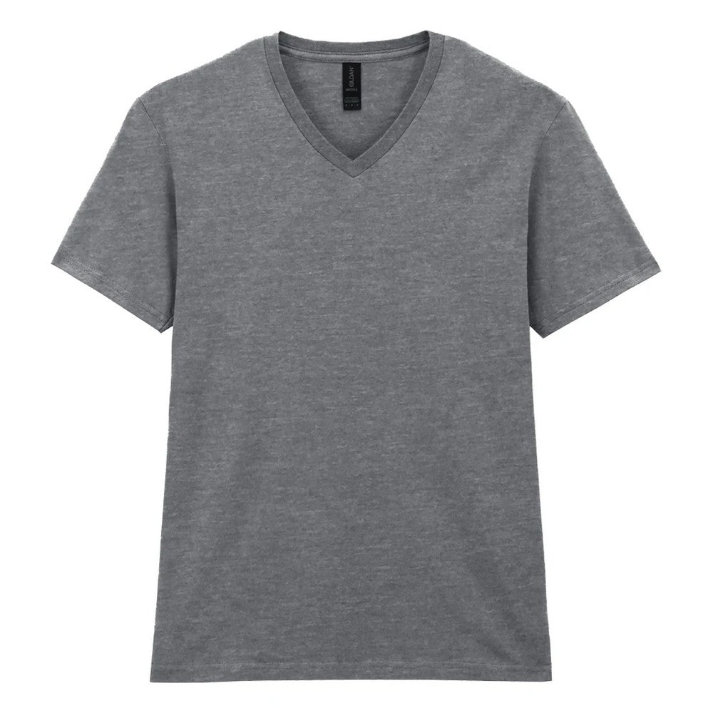 Sports Grey - Front - Gildan Mens Soft Touch V Neck T-Shirt