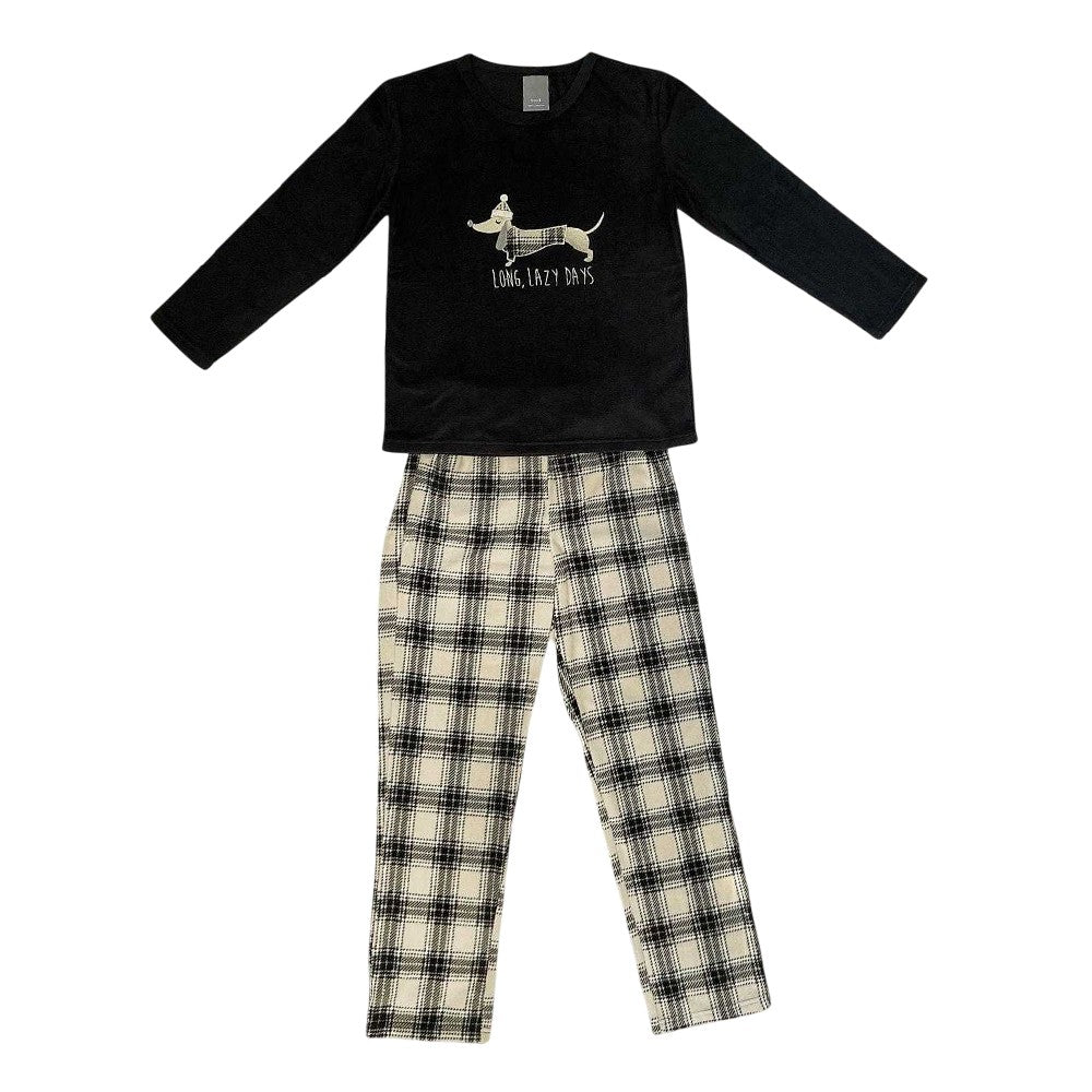 Beige-Brown - Front - Home & Living Unisex Adult Highland Cow Pyjama Set