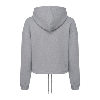 Grey - Back - TriDri Womens-Ladies Recycled Drawstring Oversized Full Zip Hoodie