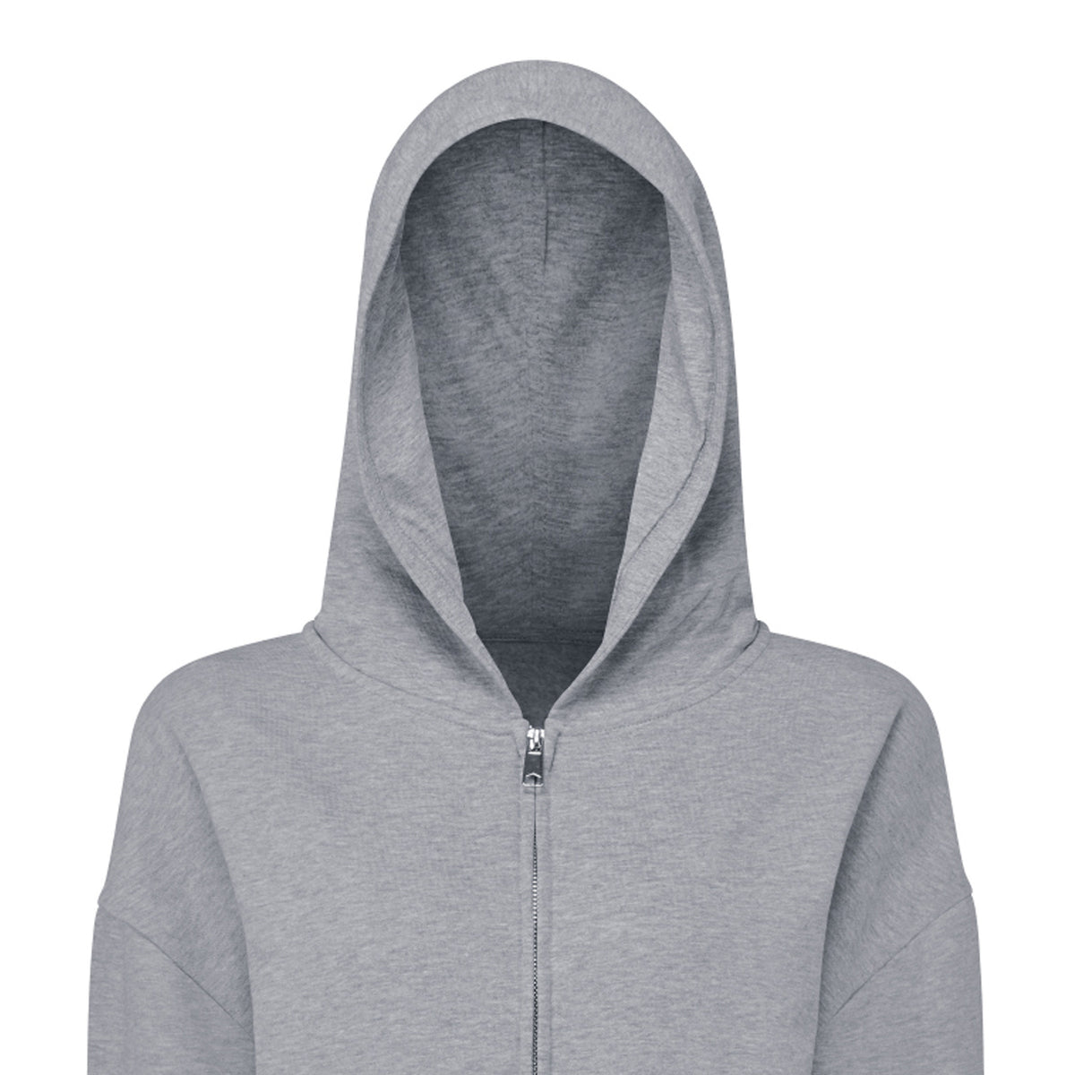 Grey - Side - TriDri Womens-Ladies Recycled Drawstring Oversized Full Zip Hoodie