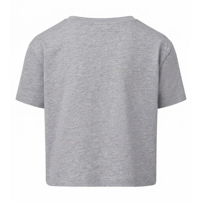 Heather Grey - Back - TriDri Childrens-Kids Removable Boxy T-Shirt