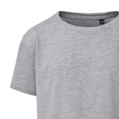 Heather Grey - Side - TriDri Childrens-Kids Removable Boxy T-Shirt