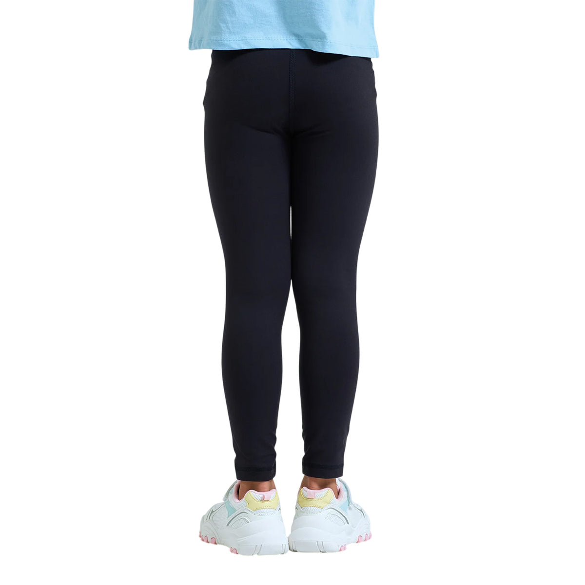 Black - Back - TriDri Childrens-Kids Performance Recycled Fitted Leggings
