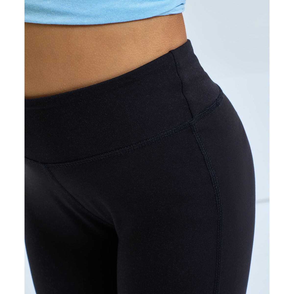 Black - Side - TriDri Childrens-Kids Performance Recycled Fitted Leggings