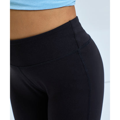 Black - Side - TriDri Childrens-Kids Performance Recycled Fitted Leggings