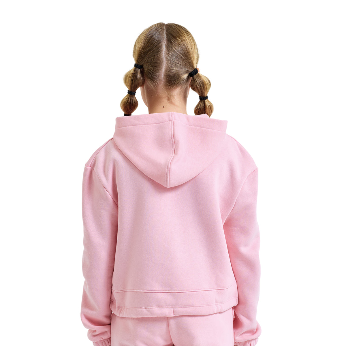Light Pink - Back - TriDri Childrens-Kids Recycled Cropped Relaxed Fit Hoodie