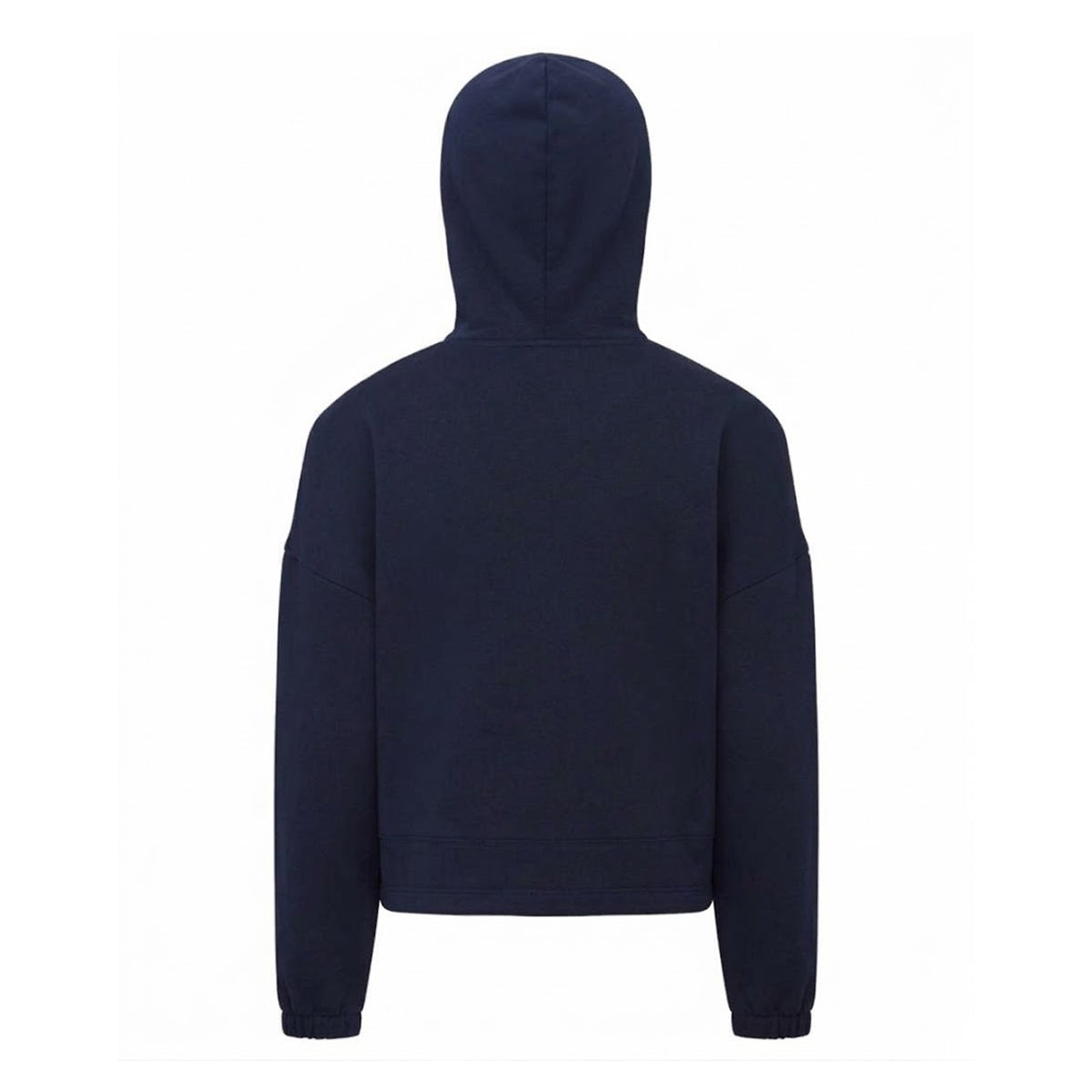 Navy - Back - TriDri Childrens-Kids Recycled Cropped Relaxed Fit Hoodie