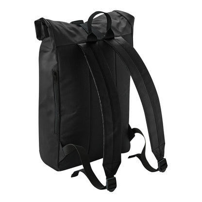 Black - Back - Bagbase Tarp Roll Top Backpack