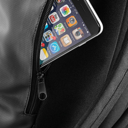 Black - Side - Bagbase Tarp Roll Top Backpack