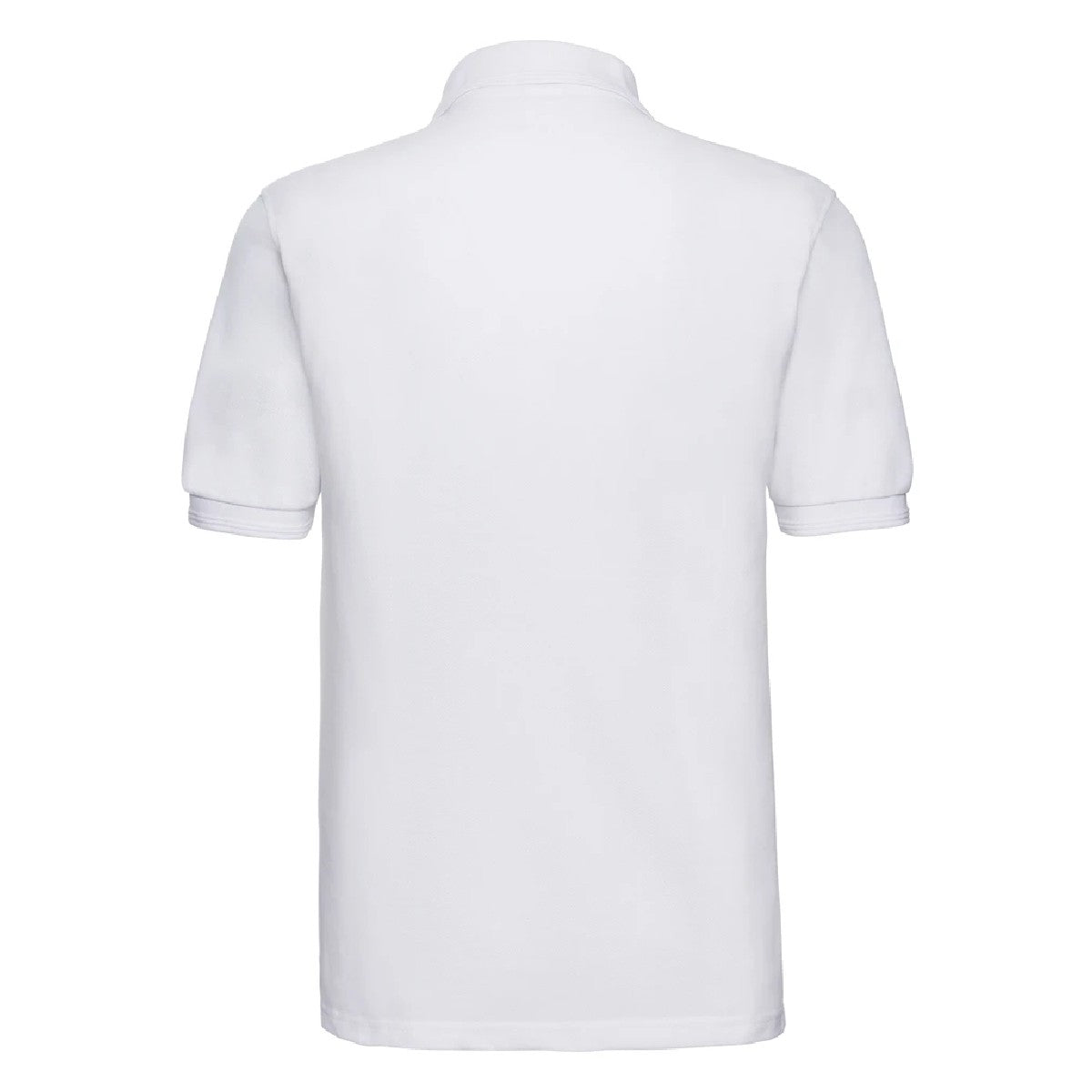 White - Back - Russell Mens Hardwearing Polo Shirt