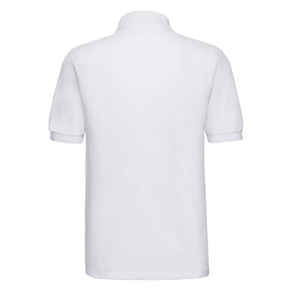 White - Back - Russell Mens Hardwearing Polo Shirt