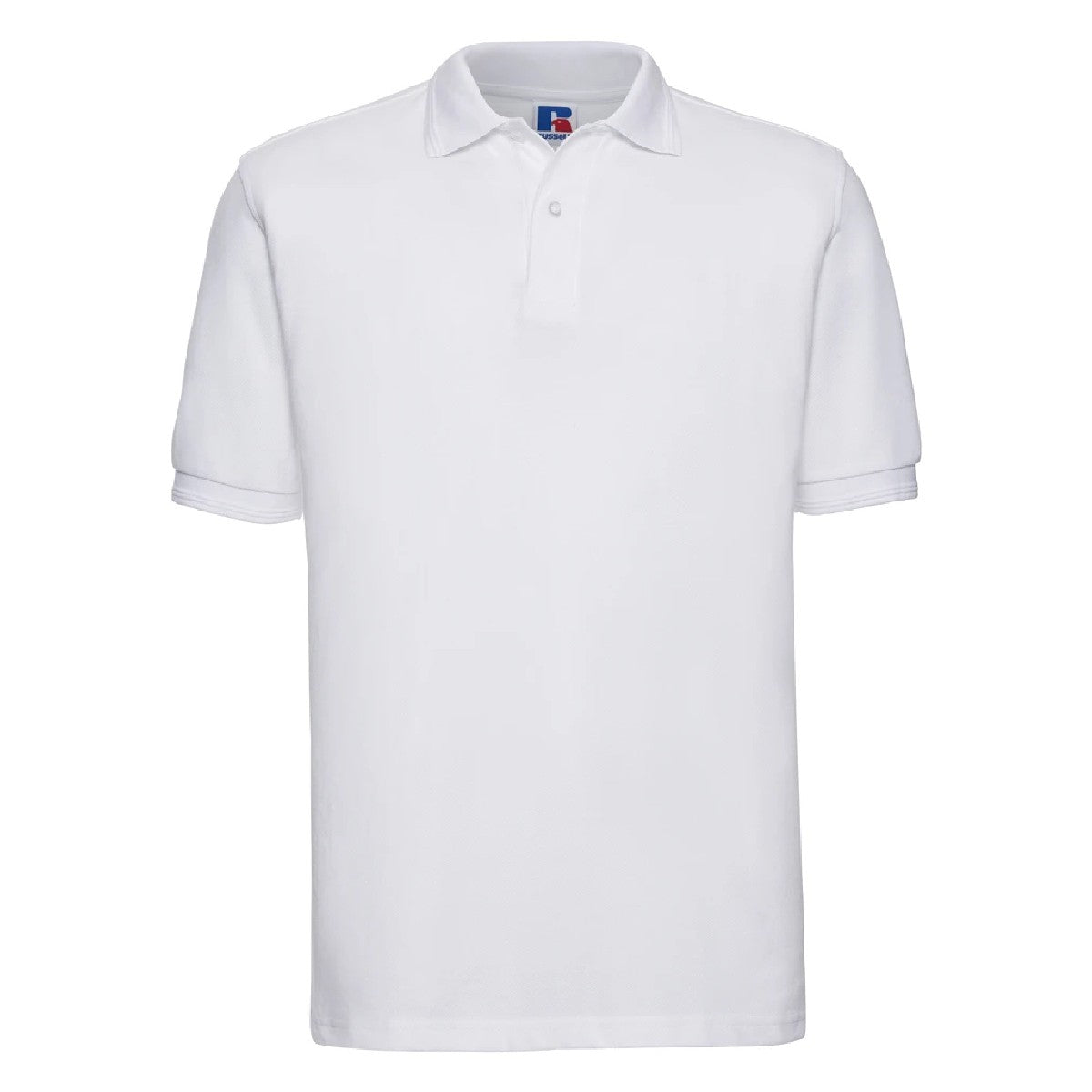 White - Front - Russell Mens Hardwearing Polo Shirt