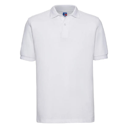 White - Front - Russell Mens Hardwearing Polo Shirt