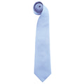 Silver - Front - Premier Mens “Colours” Plain Fashion - Business Tie