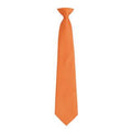 Orange - Front - Premier Mens Fashion ”Colours” Work Clip On Tie