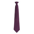Purple - Front - Premier Mens Fashion ”Colours” Work Clip On Tie