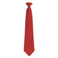 Red - Front - Premier Mens Fashion ”Colours” Work Clip On Tie