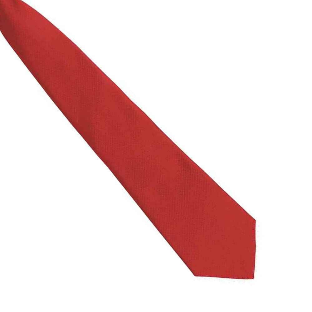 Red - Back - Premier Mens Fashion ”Colours” Work Clip On Tie