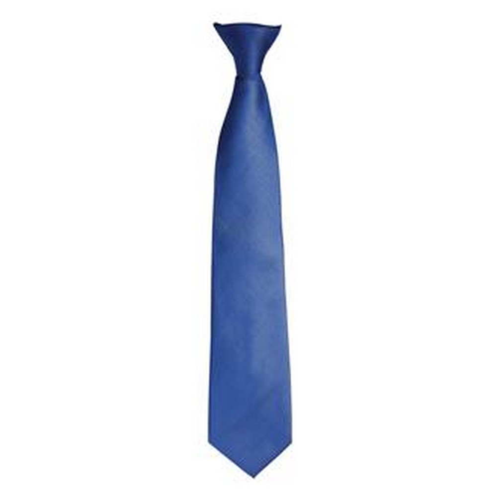 Royal - Front - Premier Mens Fashion ”Colours” Work Clip On Tie