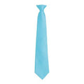Turquoise - Front - Premier Mens Fashion ”Colours” Work Clip On Tie