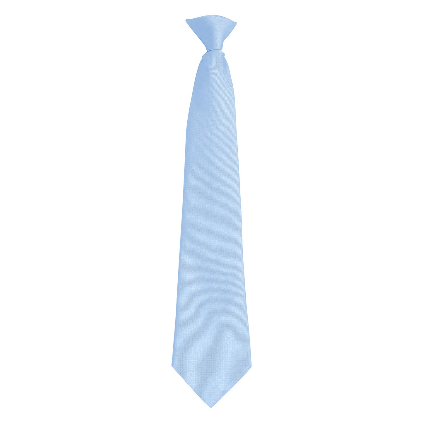 Mid Blue - Front - Premier Mens Fashion ”Colours” Work Clip On Tie