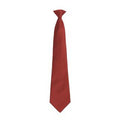 Burgundy - Front - Premier Mens Fashion ”Colours” Work Clip On Tie
