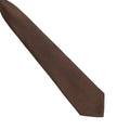 Brown - Back - Premier Mens Fashion ”Colours” Work Clip On Tie