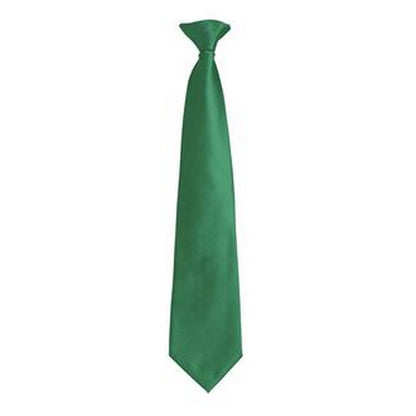 Emerald - Front - Premier Mens Fashion ”Colours” Work Clip On Tie