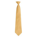 Gold - Front - Premier Mens Fashion ”Colours” Work Clip On Tie